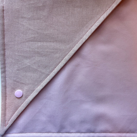 Stixa trekanttørkle Lys rosa lin/bomull